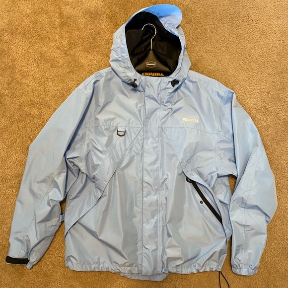Frabill Men’s Fishing Rain F1 Jacket (Light Blue) - Picture 2 of 10